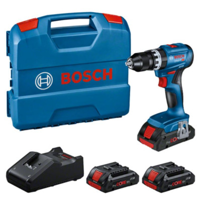 Zestaw akumulatorowych wkrętarek udarowych Bosch GSB 18V-45 + 3 x 4,0 Ah ProCORE