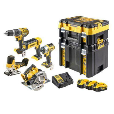 Zestaw narzędzi bezprzewodowych DeWALT DCK500P3T (DCD796+DCF887+DCS335+DCS570+DCL050)