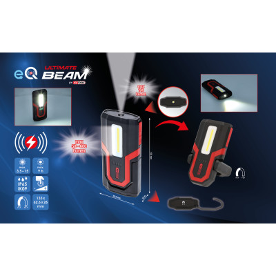 Kompaktowa lampa ręczna KS Tools eQiUltimateBEAM o strumieniu światła 600 lumenów (150.4615)