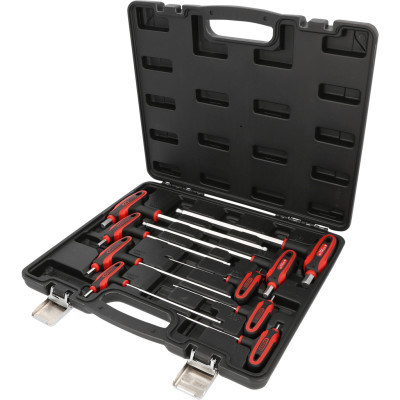 Zestaw kluczy imbusowych z uchwytem T i końcówką kulistą KS Tools, 9 elementów (151.8150)