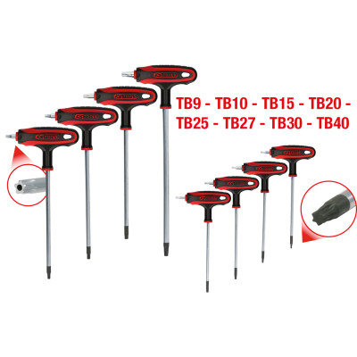 Zestaw kluczy kątowych Torx z uchwytem T firmy KS Tools, 8 elementów (151.8165)