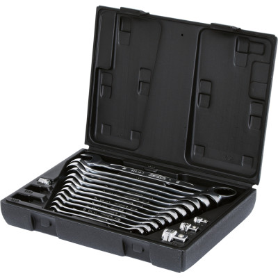 Zestaw kluczy oczkowych z grzechotką GEARplus firmy KS Tools, 16 elementów (503.4266)