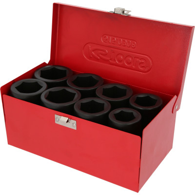 Zestaw nasadek udarowych KS Tools 1" Hex, długich, 8-częściowy (515.0308)