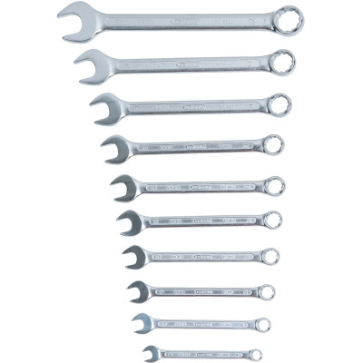 Zestaw kluczy płasko-oczkowych kątowych KS Tools, 10 elementów, 8-22 mm (517.0052)