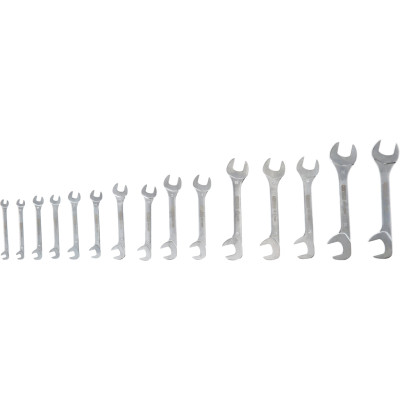 Zestaw kluczy płaskich dwustronnych KS Tools, 15°+75°, 15 elementów, 3,2-17 mm (517.1700)