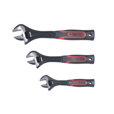 Zestaw kluczy nastawnych KS Tools, rękojeść dwukomponentowa, 3-częściowy (577.0199)