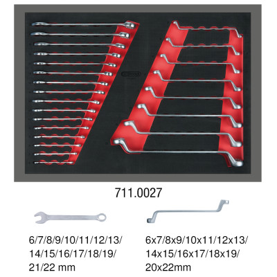 Zestaw kluczy KS Tools, 24 elementy w systemie wkładek 1/1 (711.0027)