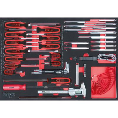 Zestaw śrubokrętów i przyrządów pomiarowych SCS firmy KS Tools, 41 elementów w systemie wkładek 1/1 (711.1041)