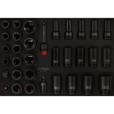Zestaw nasadek KS Tools 3/4" o dużej wytrzymałości z wkładką piankową, 33 sztuki (811.1033)