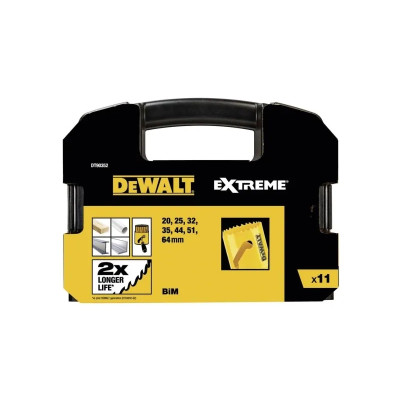 DeWalt zestaw otwornic bimetalowych DT90352-QZ 20–64 mm, 11 elementów