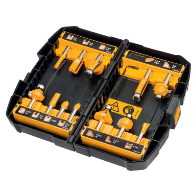 DeWalt zestaw frezów węglikowych DT90016-QZ 12 szt. trzpień 8 mm