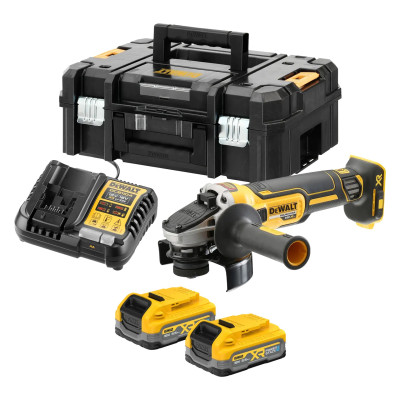 DeWalt akumulatorowa szlifierka kątowa DCG405S2T 125 mm 18 V Powerstack