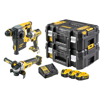 DeWalt zestaw narzędzi akumulatorowych DCK305P3T 18 V DCH273 DCF887 DCG405