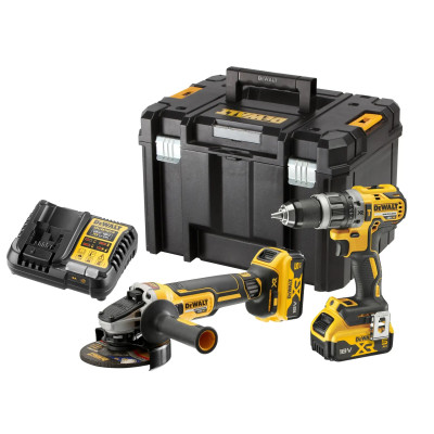 DeWalt zestaw narzędzi akumulatorowych DCK2080P2T 18 V DCD796 DCG405