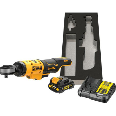 DeWalt akumulatorowa grzechotka DCF503L1G-QW 3/8 cala, 12 V, 3 Ah