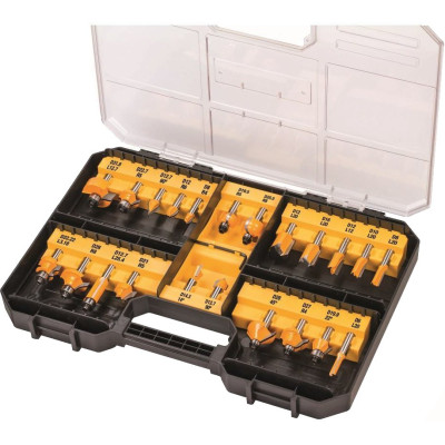 DeWalt zestaw frezów węglikowych DT90017-QZ 22 vnt. 8 mm