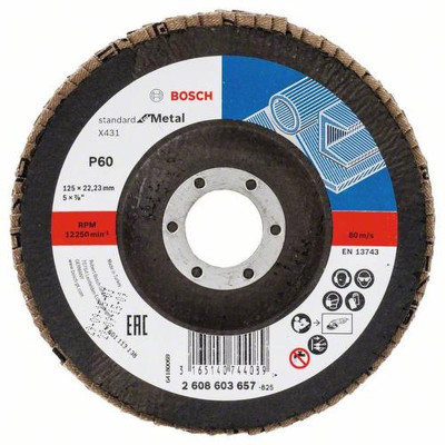 Bosch X431 Standard for Metal ściernica listkowa 115 × 22,23 mm, P80