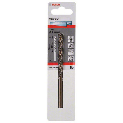 Bosch HSS-Co DIN 338 wiertło 7,0 × 69 × 109 mm