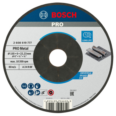 Bosch PRO Metal grinding disc tarcza szlifierska 150 × 6 × 22,23 mm