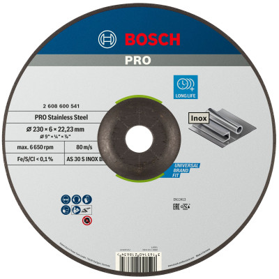 Bosch PRO Stainless Steel grinding disc tarcza szlifierska 230 × 6 × 22,23 mm