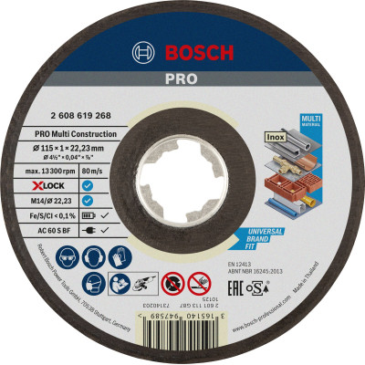 Bosch tarcza tnąca PRO Multi Material X-LOCK 115 x 1 x 22,23 mm