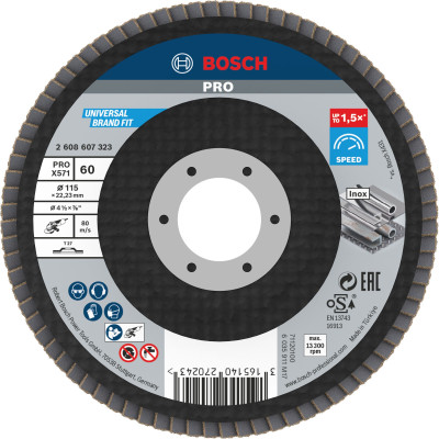 Bosch PRO X571 ściernica listkowa 115 mm G60
