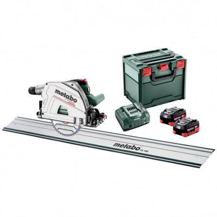 Akumulatorowa piła tarczowa Metabo KT 18 LTX 66 BL (691172810) zestaw, 18 V, 2 x 8 Ah, ładowarka, linijka, walizka